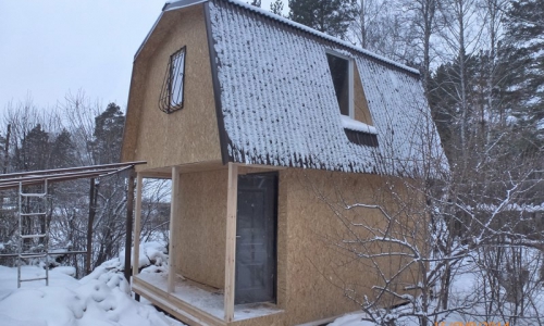 Каркасный дом 4 на 5 метров. площадь 28м/кв. для сезонного проживания. - Уральская дача