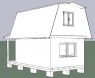 Каркасный дом 4 на 6 метров, двухэтажный с верандой 2 на 4 метра. - Уральская дача
