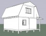 дом 6 на 6 метров с верандой 1,5 на 6 метров  - Уральская дача