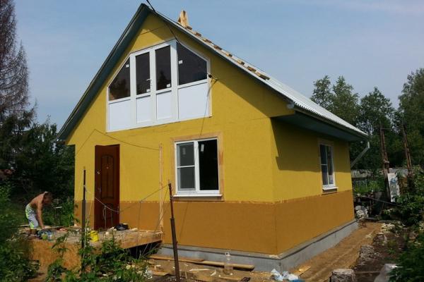 Каркасный дом 6 на 6 метров, площадь 56 м/кв. Для сезонного проживания. - Уральская дача