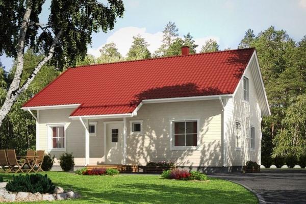 Каркасный дом 8х11м. для постоянного проживания с мансардой 3,5х11м. Обшивка имитация бруса. Площадь дома 120 м/кв. - Уральская дача