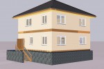каркасный дом 10 на 10 метров, двухэтажный. для постоянного проживания. - Уральская дача