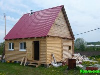 Брусовая баня дом 6х6 - цена - Уральская дача