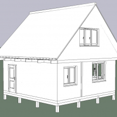 Каркасный дом с мансардой 6 на 6 метров. площадь 56м/кв. для круглогодичного проживания.  - Уральская дача