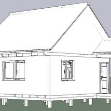 Каркасный дом 6 на 6 метров, площадь 56 м/кв. Для круглогодичного проживания с мансардой и крыльцом. - Уральская дача