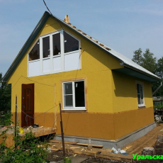 Каркасный дом 6 на 6 метров, площадь 56 м/кв. Для сезонного проживания. - Уральская дача