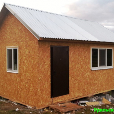 Каркасный дом 4 на 6 метров. площадь 23 м/кв. 12.08.2013г. - Уральская дача