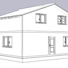 Каркасный дом двухэтажный.  6 на 8 метров. площадь 96 м/кв. для постоянного проживания.  - Уральская дача