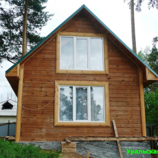 Каркасный дом - баня, 5,5 на 9,8 метров, для постоянного проживания. - Уральская дача