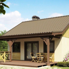 Дачный, каркасный дом 44 м.кв.  - Уральская дача