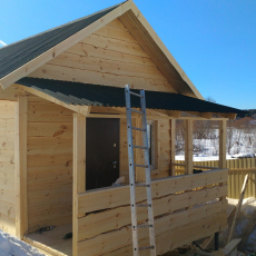 Каркасный дом 4 на 5 метров. с верандой 1,5 на 4 метра. 2016 г. - Уральская дача