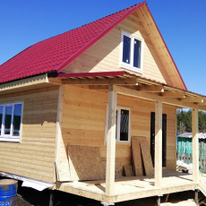 дом 6 на 6 метров с мансардой и верандой 2 на 6 метров,  - Уральская дача