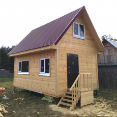 дом 4 на 6 метров с мансардой 3 на 6 метров. 21.11.2022г. - Уральская дача