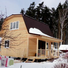 дом 6 на 6 метров с верандой 1,5 на 6 метров  - Уральская дача