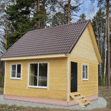 дом 6x6 с мансардой. площадь 60м/кв. веранда крытая12м/кв для постояного проживания. - Уральская дача