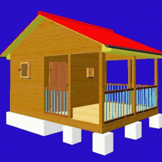 баня 2,3х3,7 с верандой 3х3,7 - Уральская дача