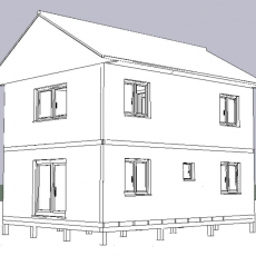 Каркасный дом  6 на 8 метров. площадь 93 м/кв.для постоянного проживания. - Уральская дача