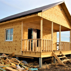 Дом- баня 6х6 м. 05.02.2021 г.. ПОДРОБНЕЕ. - Уральская дача