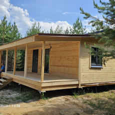 дом 6 на 8 м. веранда 2.5 х 8 м. - Уральская дача