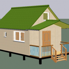 дом 4х6 м. с верандой. площадь 24м/кв. - Уральская дача