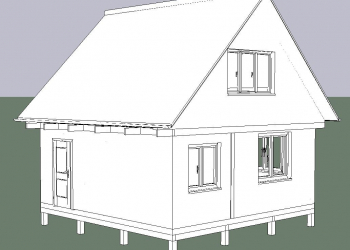 Каркасный дом с мансардой 6 на 6 метров. площадь 56м/кв. для круглогодичного проживания.  - Уральская дача