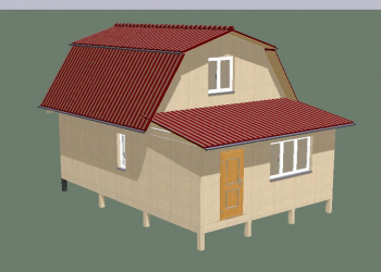 дом 6х6 с верандой 2,5х6 и мансардой 3,75*6,7. - Уральская дача