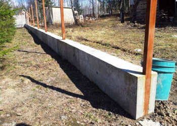 Фундамент для забора. - Уральская дача