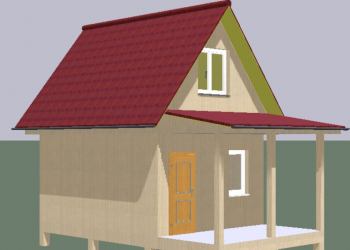 дом 4х5. с мансардным этажом и верандой. - Уральская дача