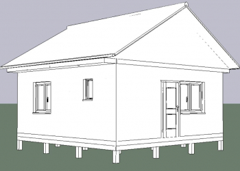 Каркасный дом 6 на 6 метров, одноэтажный. Сезонное проживание. - Уральская дача