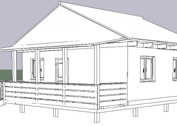дом 6 на 8 метров, с верандой 8 х 2 метра. одноэтажный. - Уральская дача