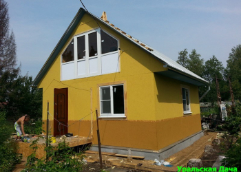 Каркасный дом 6 на 6 метров, площадь 56 м/кв. Для сезонного проживания. - Уральская дача