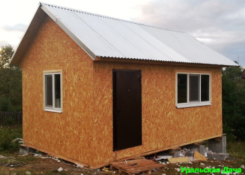 Каркасный дом 4 на 6 метров. площадь 23 м/кв. 12.08.2013г. - Уральская дача