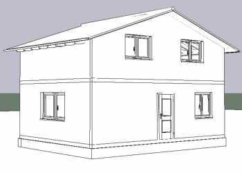 Каркасный дом двухэтажный.  6 на 8 метров. площадь 96 м/кв. для постоянного проживания.  - Уральская дача