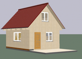 Дом 5х6 м. с мансардой и террасой. для круглогодичного проживания. - Уральская дача