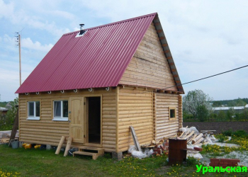 Брусовая баня дом 6х6 - цена - Уральская дача