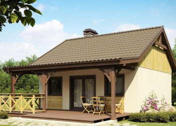 Дачный, каркасный дом 44 м.кв.  - Уральская дача