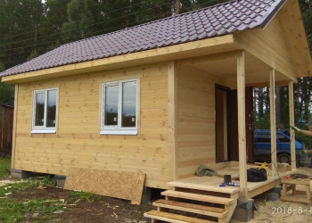 Каркасный дом 4 на 6 метров, с верандой 1,5 на 4 метра.  цена 01.07.2024г. - Уральская дача