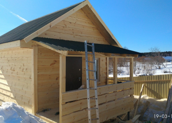 Каркасный дом 4 на 5 метров. с верандой 1,5 на 4 метра. 2016 г. - Уральская дача