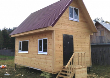 дом 4 на 6 метров с мансардой 3 на 6 метров. 21.11.2022г. - Уральская дача