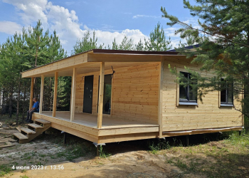 дом 6 на 8 м. веранда 2.5 х 8 м. - Уральская дача