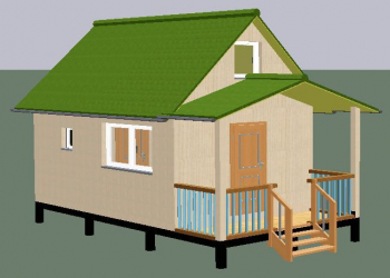 дом 4х6 м. с верандой. площадь 24м/кв. - Уральская дача