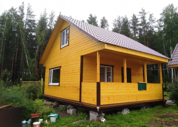 дом 6 х 6 м. с мансардным этажом. веранда 1,5 х 6 м. 10.08.2020г. - Уральская дача