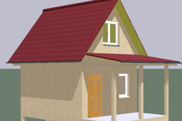 дом 4х5. с мансардным этажом и верандой. - Уральская дача