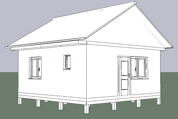Каркасный дом 6 на 6 метров, одноэтажный. Сезонное проживание. - Уральская дача