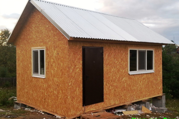 Каркасный дом 4 на 6 метров. площадь 23 м/кв. 12.08.2013г. - Уральская дача