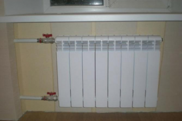 Установка батарей - Уральская дача