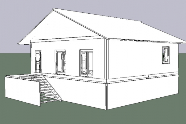 каркасный дом 10 на 10 метров. одноэтажный для постоянного проживания. - Уральская дача