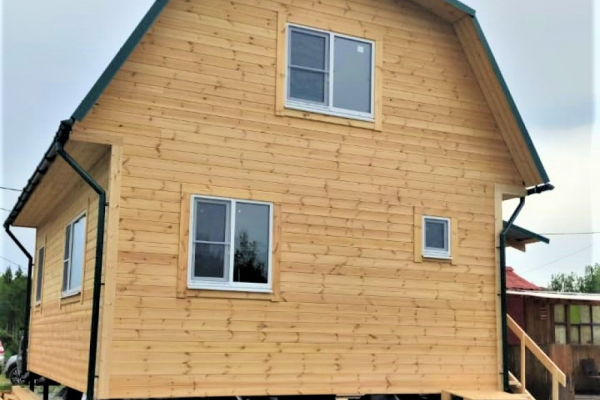 дом 6 на 8 метров с мансардой 4 на 8 метров  - Уральская дача