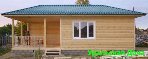 Баня каркасная с верандой под ключ 4 на 10 метров. - Уральская дача