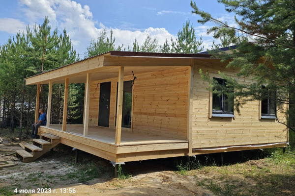 дом 6 на 8 м. веранда 2.5 х 8 м. - Уральская дача